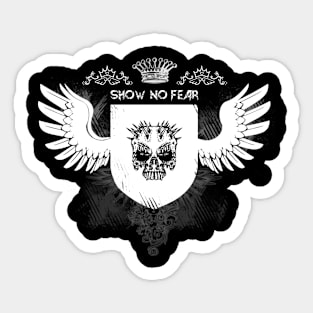 Show No Fear Skull Crest Tee Sticker